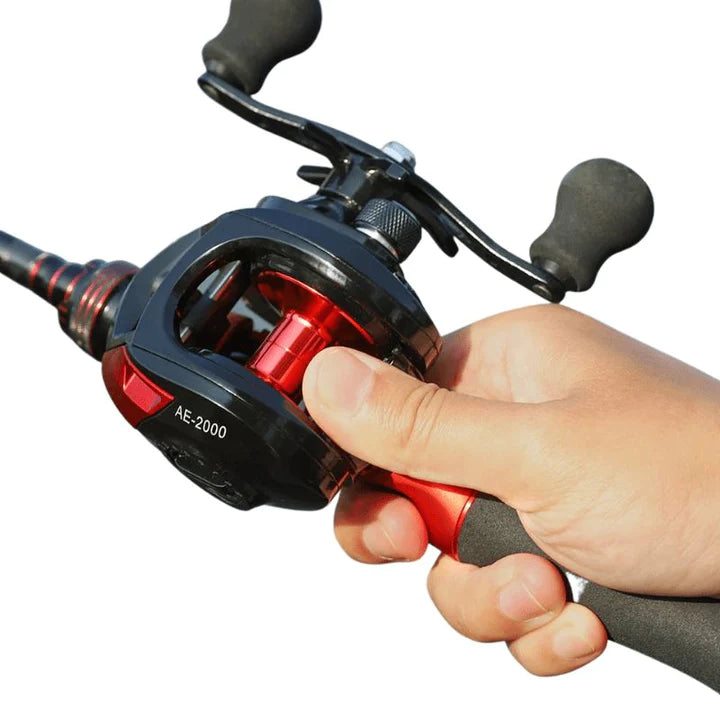Carretilha de Pesca Profissional Pro RedForce com 13 Rolamentos