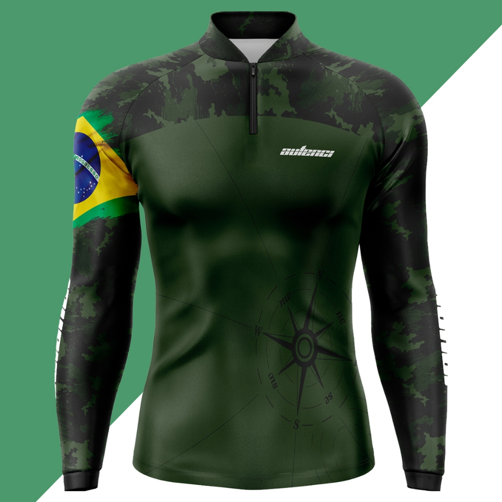 Camisa Pesca Camuflada Tecido Termico Leve Confortável Antimosquito Proteção Solar50+