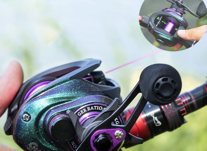 Carretilha de Pesca Profissional Purple Dragon 8Kg