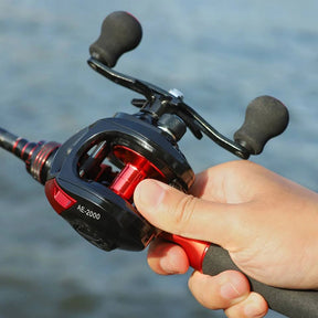 Carretilha de Pesca Profissional Pro RedForce com 13 Rolamentos