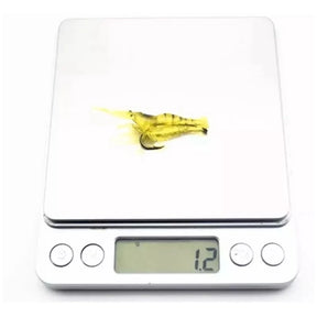 Kit Com 10 Iscas Artificiais Camarão Aromatizado De Silicone Com Anzol de 4 cms e 1,2 gramas Tucunaré Traíra Curvina Robalo mar Rio