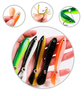 Isca Artificial Biónica de Silicone Flexível para Pesca Esportiva - Compre 5 Leve 10
