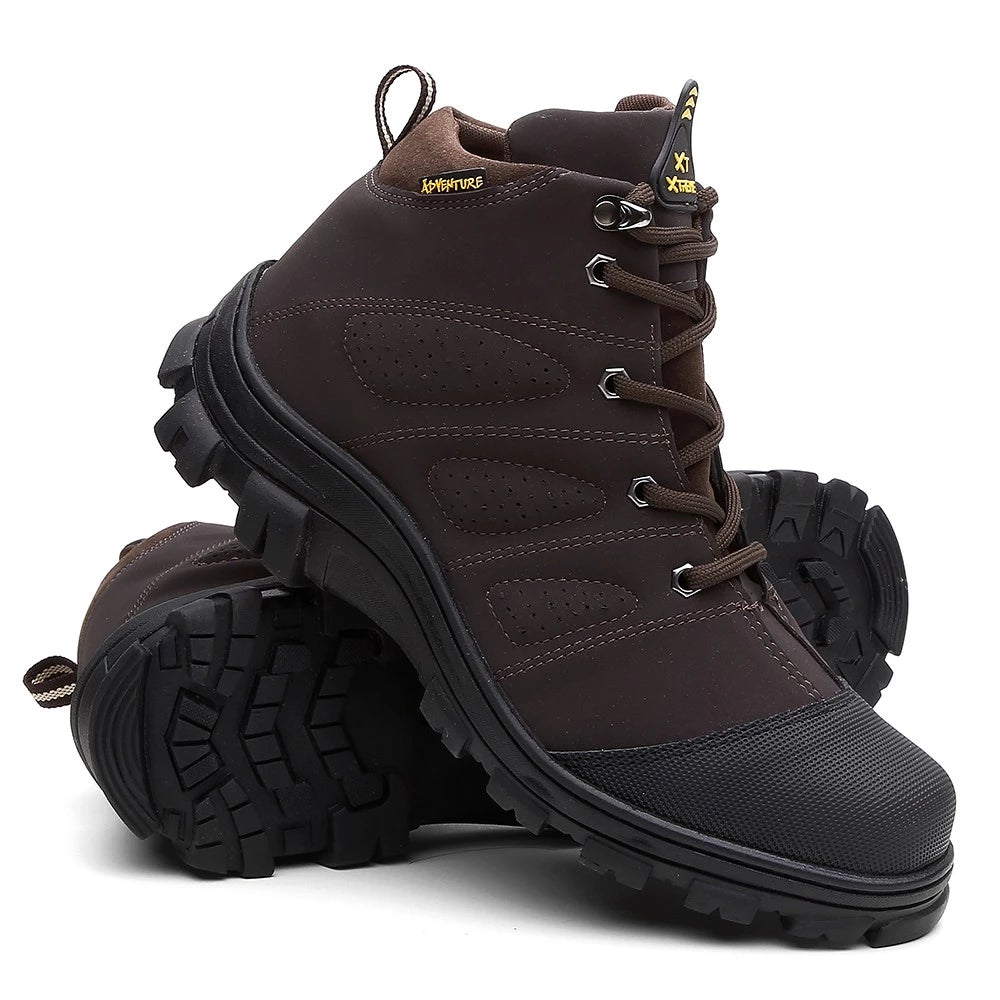 Coturno Masculino Adventure Bota Trilha + Relógio De Ponteiro
