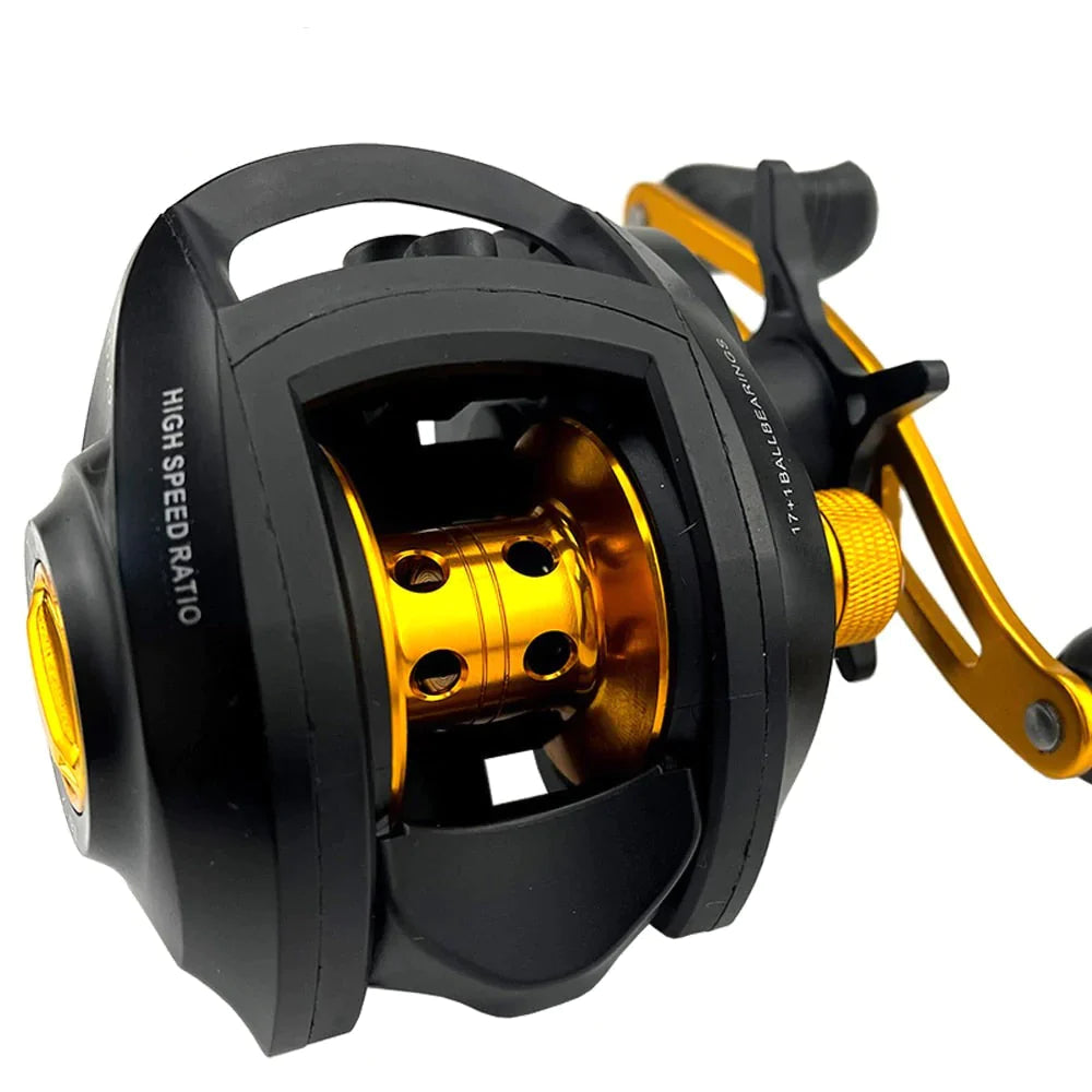 Carretilha de Pesca Max Premium 18 Rolamentos e Drag 8kg