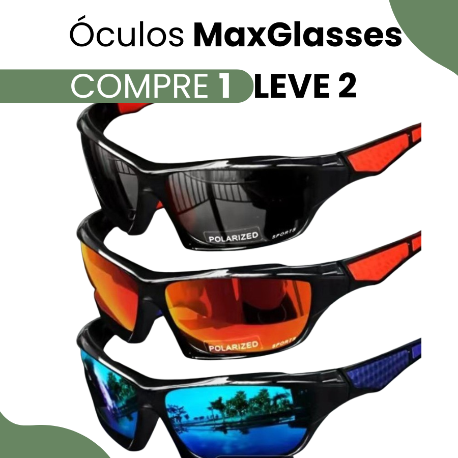 Kit 2 Óculos Polarizados Esportivos - MaxGlasses Comfort - Compre 1 Leve 2