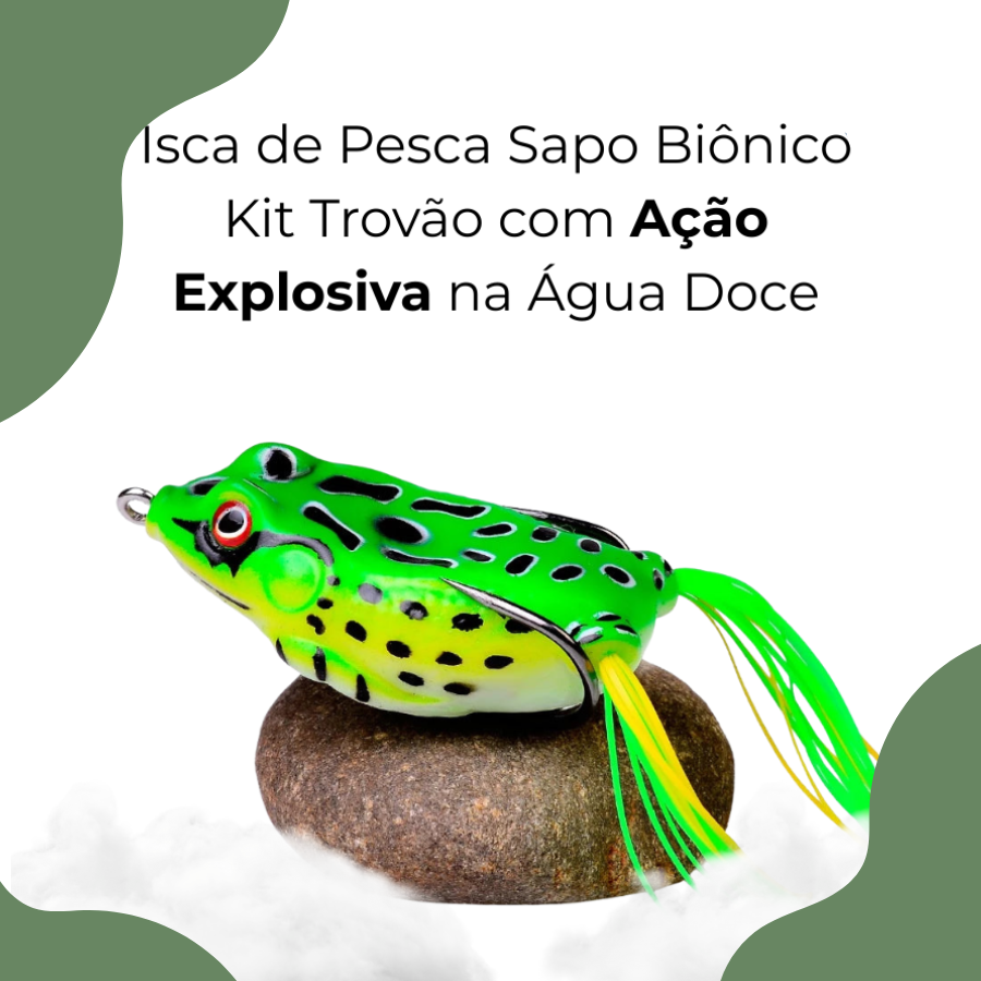 Isca de Pesca Sapo Biônico — Kit Trovão com Ação Explosiva