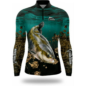 Camisa Camiseta Blusa de Pesca com Proteção UV50+ Tambaqui