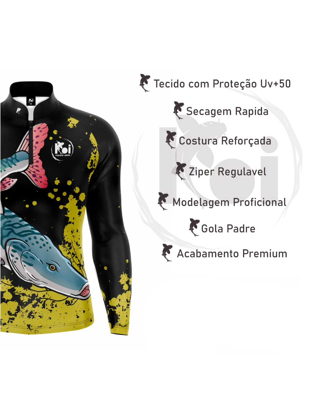 Camiseta Camisa Blusa Pesca Básica Com Proteção Solar Azul