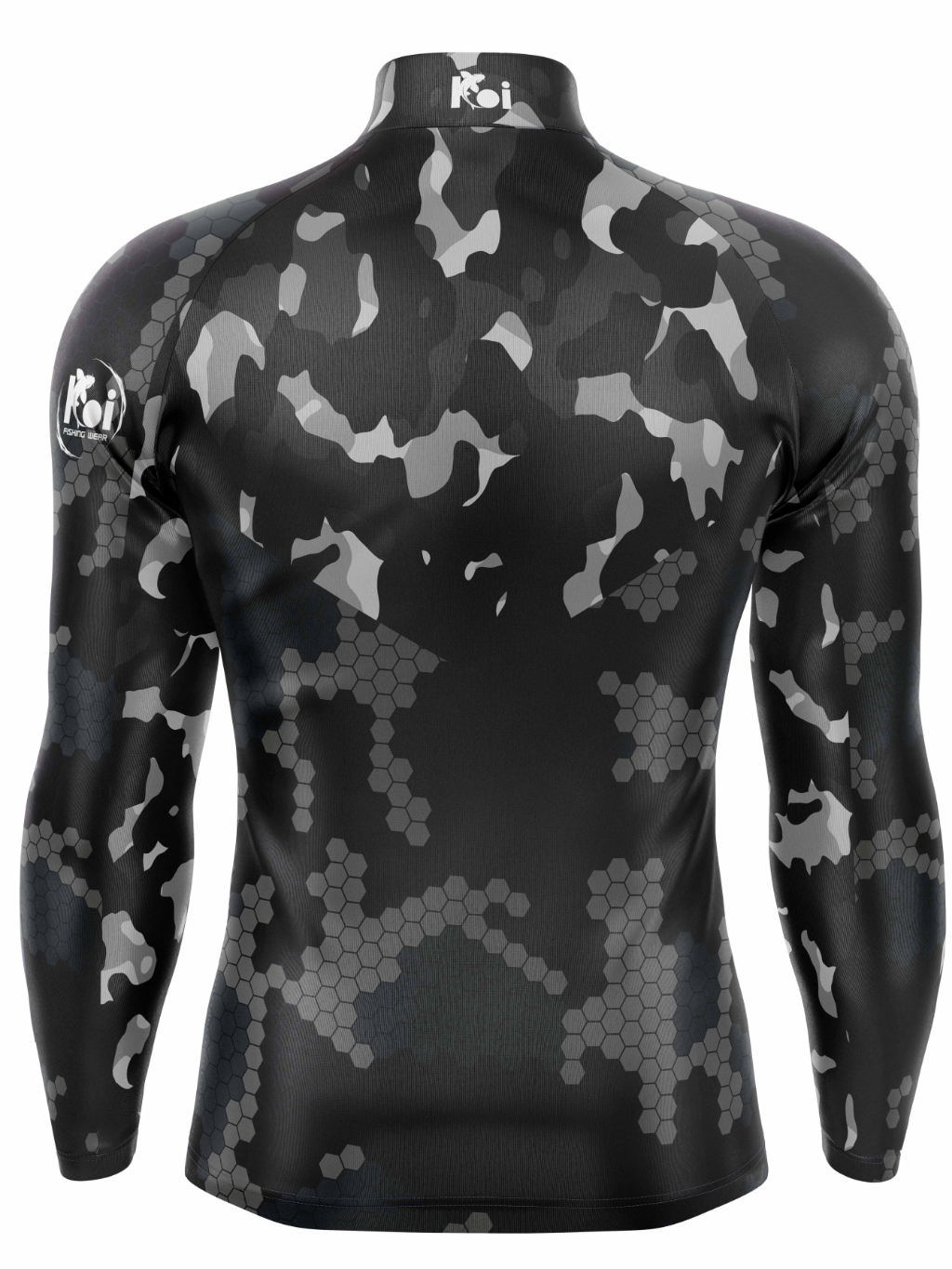 Camiseta Camisa Blusa Pesca Camuflada Black Com Proteção Uv50+