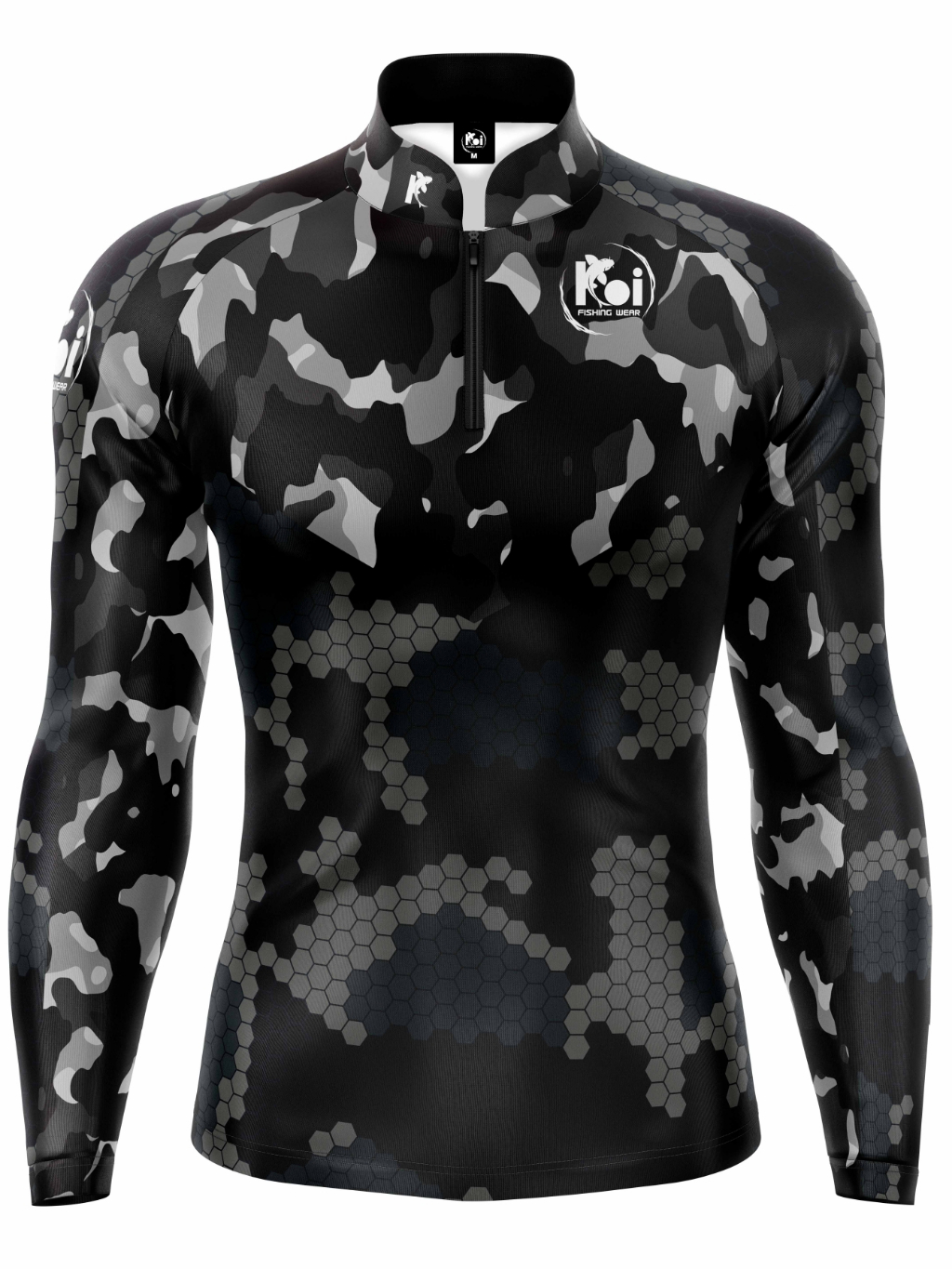 Camiseta Camisa Blusa Pesca Camuflada Black Com Proteção Uv50+