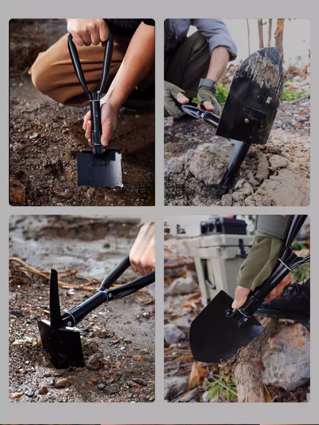 Pá Portátil Dobrável De Emergência Multi-função Acampamento Camping P/Emergência Acampamento Camping