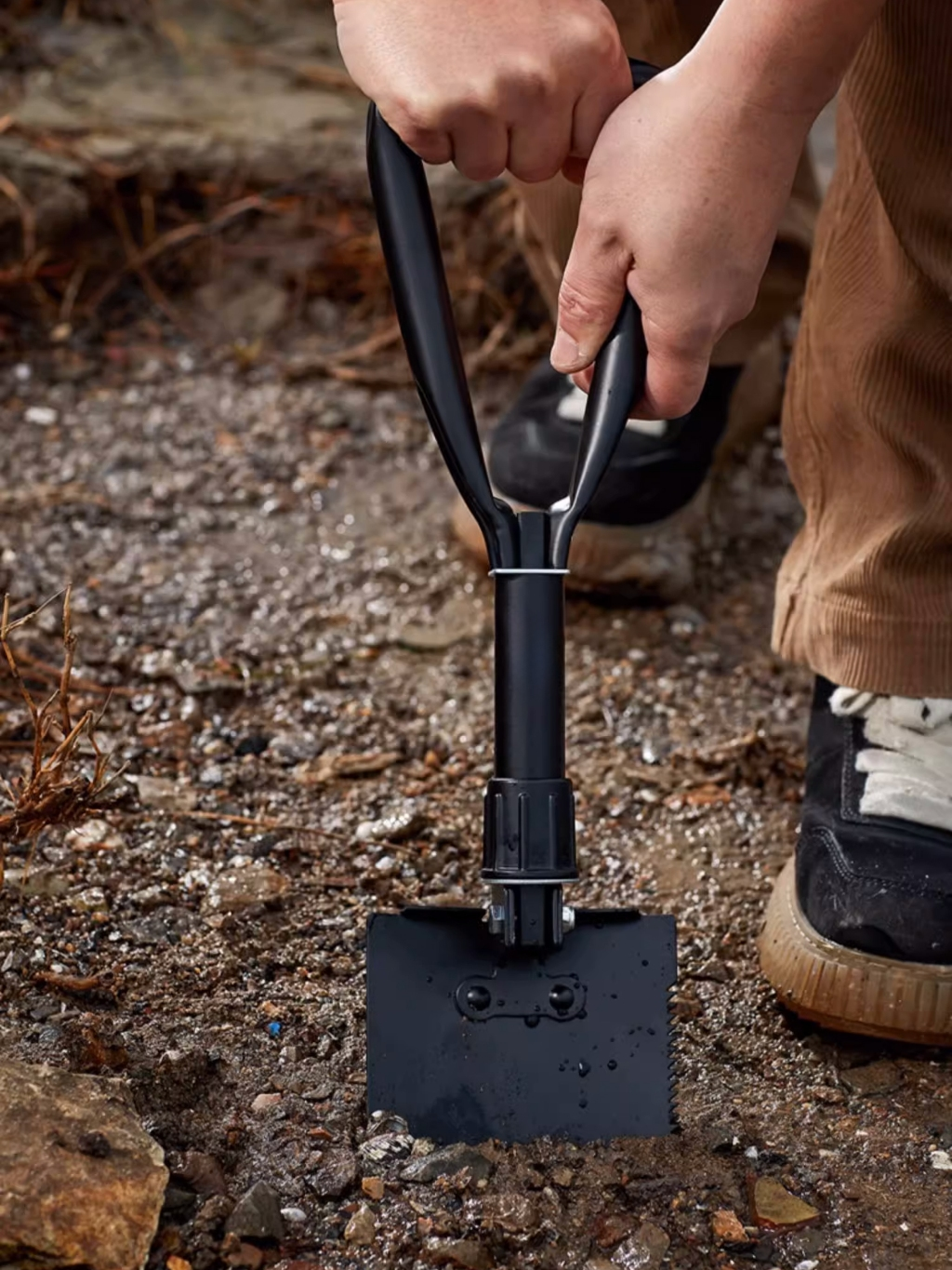 Pá Portátil Dobrável De Emergência Multi-função Acampamento Camping P/Emergência Acampamento Camping