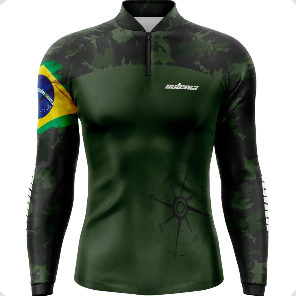 Camisa Pesca Camuflada Tecido Termico Leve Confortável Antimosquito Proteção Solar50+