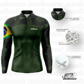 Camisa Pesca Camuflada Tecido Termico Leve Confortável Antimosquito Proteção Solar50+