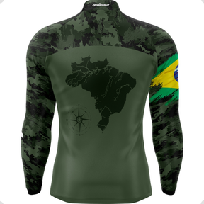 Camisa Pesca Camuflada Tecido Termico Leve Confortável Antimosquito Proteção Solar50+