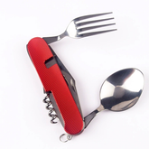 Kit Mini Talheres Dobráveis Camping e Pesca