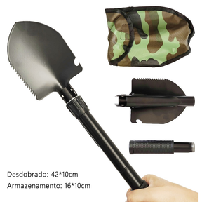 Pá Dobrável de Emergência Multiuso – Camping, Pesca e Viagem