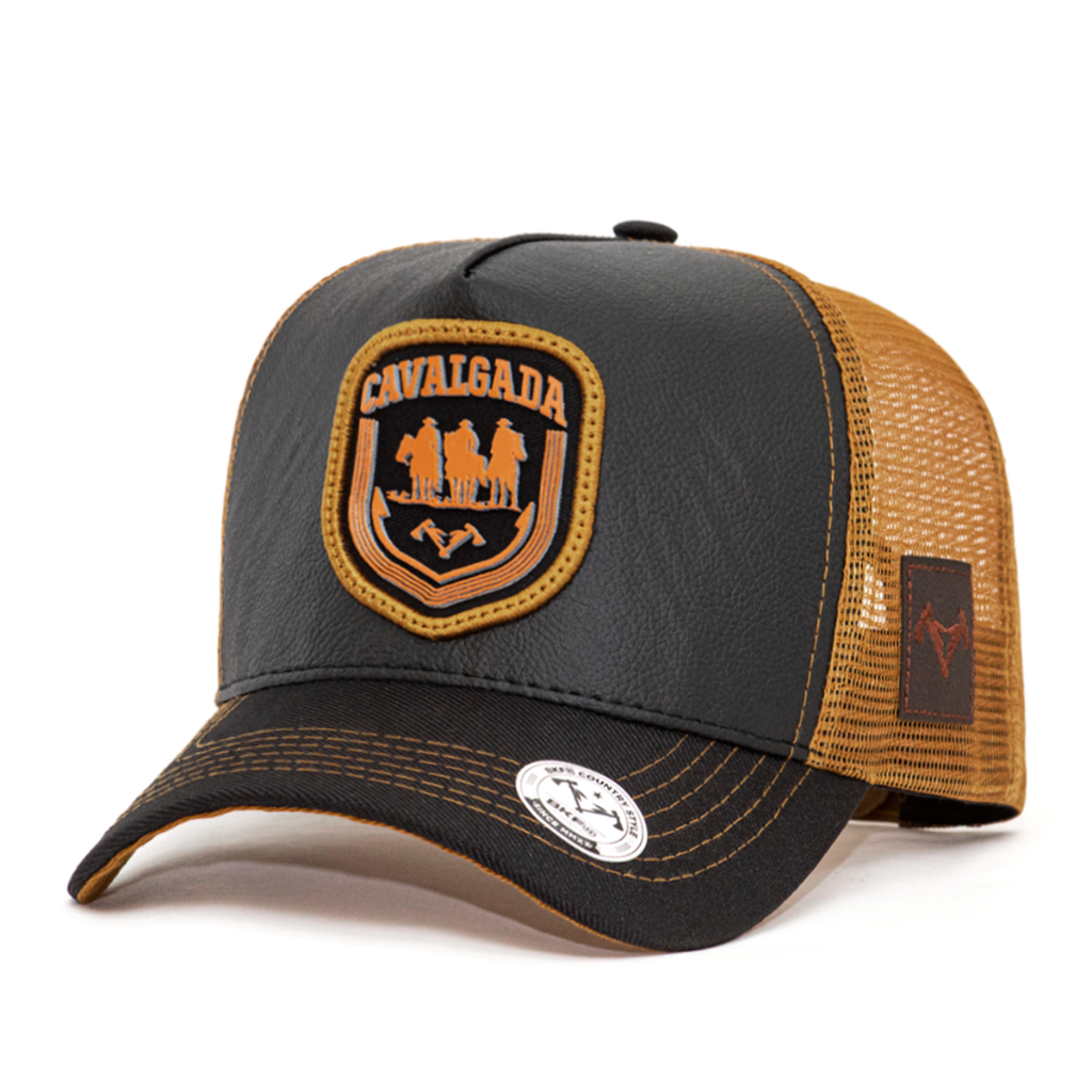 Boné Country Masculino Bruto Aba Curva Cowboy Sertanejo Cavalgada Roça Estilo Americano