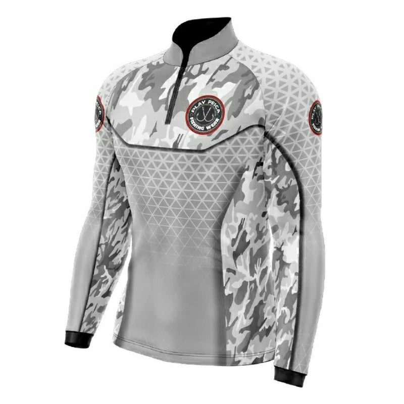 Camisa Camiseta de Pesca proteção UV50 CAMMO WHITE