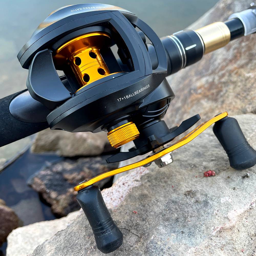 Carretilha de Pesca Max Premium 18 Rolamentos e Drag 8kg