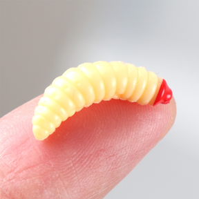 10pcs Iscas Macias De Pesca 2cm/0.4g Com Anzol De Minhocas Plásticas Camarão