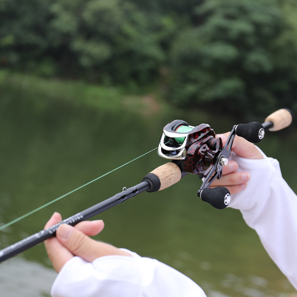 Sougayilang Vara De Pesca Com Cabo De Madeira , Fundição/Giratória , 1.8m , 6 Pés , Portátil , Telescópica , Dobrável ,