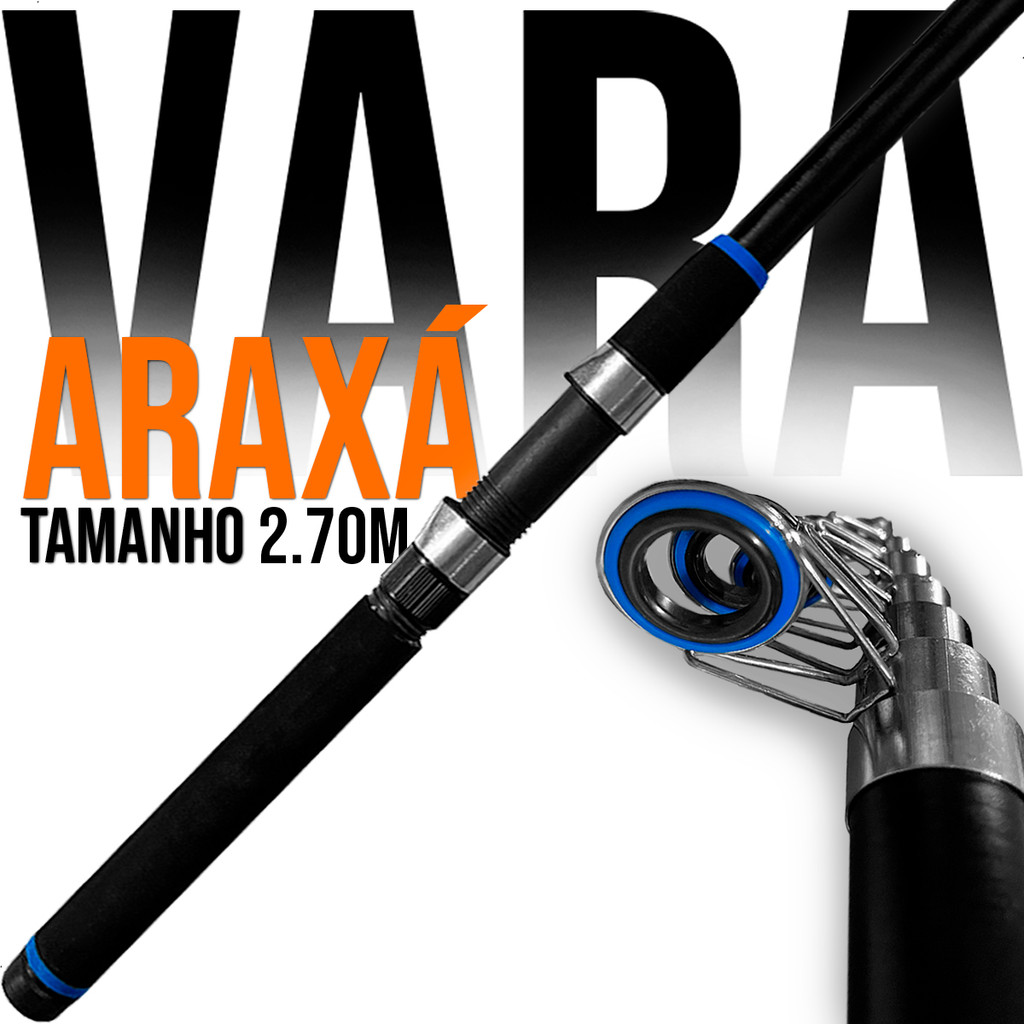 Vara Pesca Praia P/ Molinete 2,70m 3,00m e 3,60 Telescópica Araxá Xingu - Vários Tamanhos